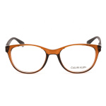 Eyeglasses Calvin Klein CK19572 CRYSTAL AMBER Clear demo lens 2