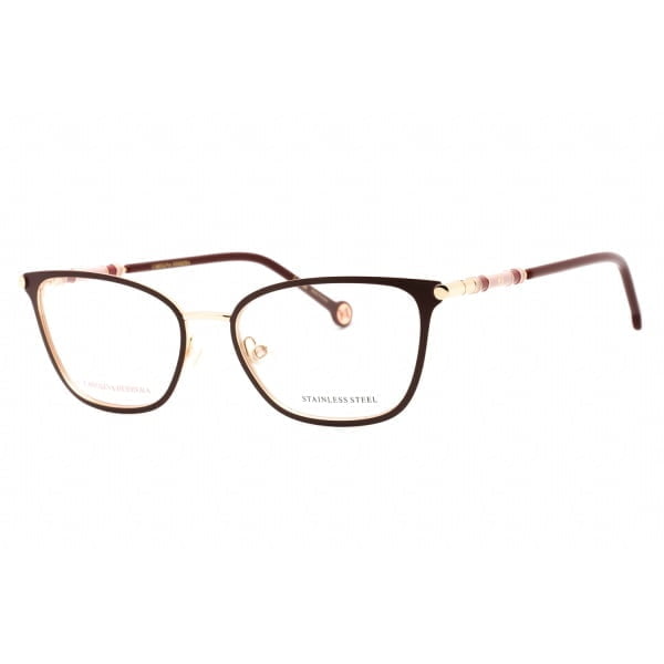 Eyeglasses Carolina Herrera CH 0031 Gold Burgundy Clear Lens 1 1