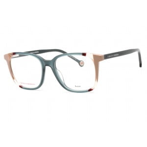 Eyeglasses Carolina Herrera CH 0065 Teal Brown Clear Lens 1 1