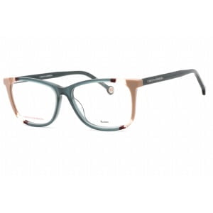 Eyeglasses Carolina Herrera CH 0066 Teal Brown Clear Lens 1 2