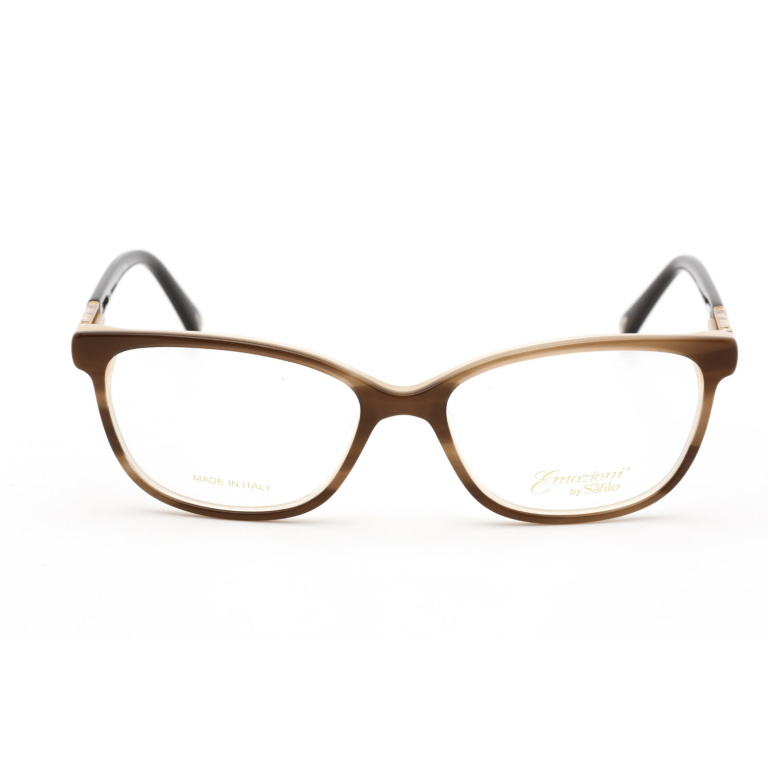 Eyeglasses Emozioni 4049 Brown Horn Clear Lens 2