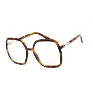 Eyeglasses Gucci GG0890O Shiny Dark Havana Clear Lens 1 1