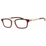 Eyeglasses IC Berlin Fen Feng Shiny Bronze Ruby Red Nougat Clear 1