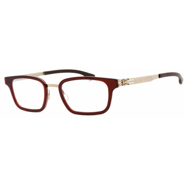 Eyeglasses IC Berlin Fen Feng Shiny Bronze Ruby Red Nougat Clear 1