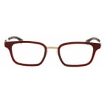 Eyeglasses IC Berlin Fen Feng Shiny Bronze Ruby Red Nougat Clear 2