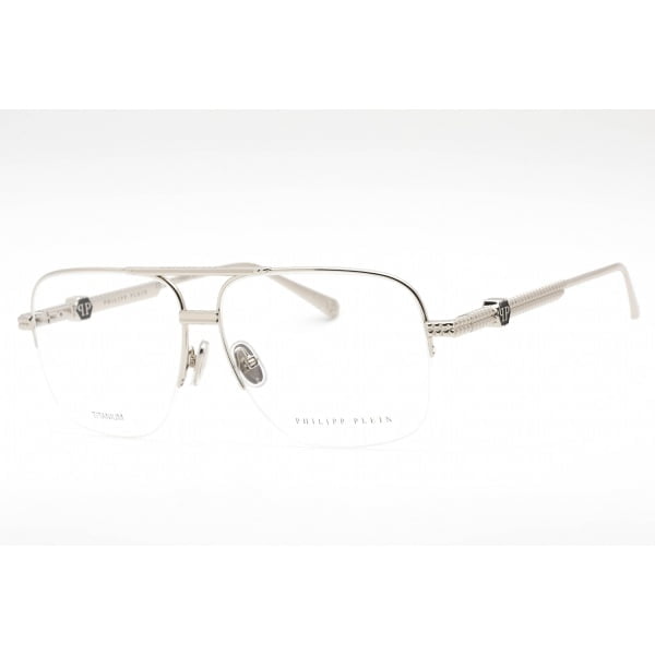 Eyeglasses Philipp Plein VPP063W Shiny Palladium Clear Lens 1 1