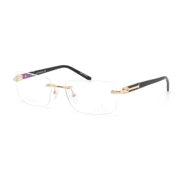 Eyeglasses Philippe Charriol PC75076 Shiny Gold Black Clear Lens 1