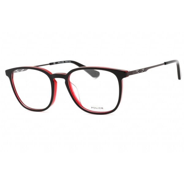 Eyeglasses Police VPLD07M Red W Shiny Black Top Clear Lens 1