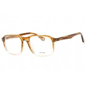 Eyeglasses Police VPLG74M Brown Gradient Grey Clear Lens 1