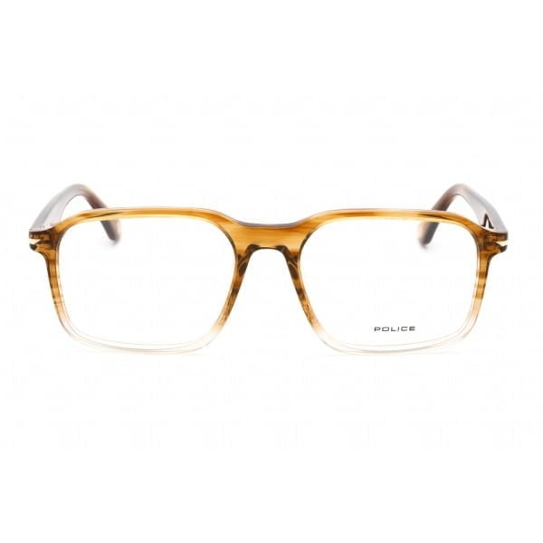 Eyeglasses Police VPLG74M Brown Gradient Grey Clear Lens 2