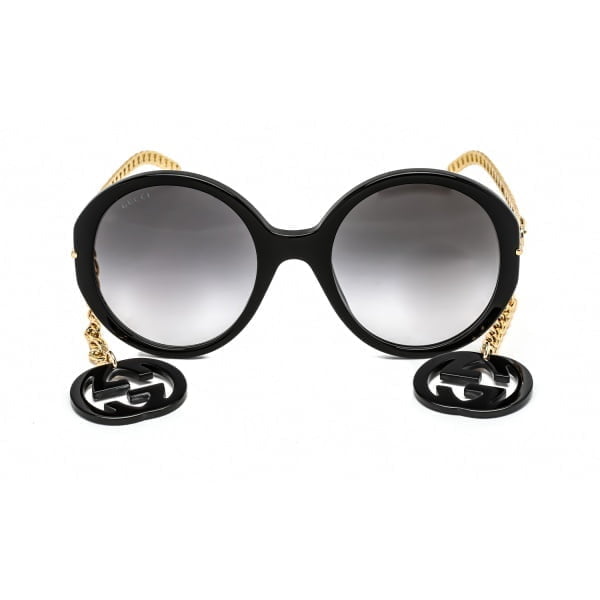 Sunglasses Gucci GG0726S Black Gold Grey Gradient 2 1