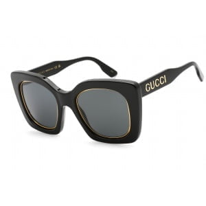 Sunglasses Gucci GG1151S Shiny Black Dark Grey 1 1
