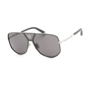 Sunglasses Philipp Plein SPP009M SHINY PALLADIUM W MATT GREY PA 1 1