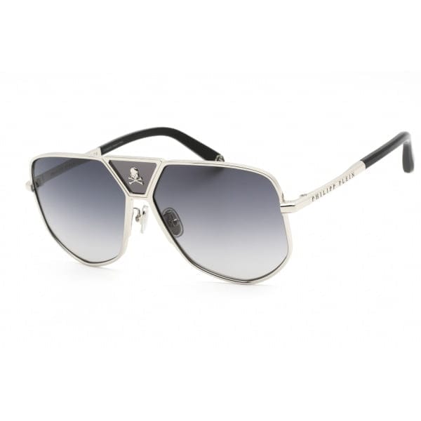 Sunglasses Philipp Plein SPP009V SHINY FULL PALLADIUM Grey Gradient 1 1