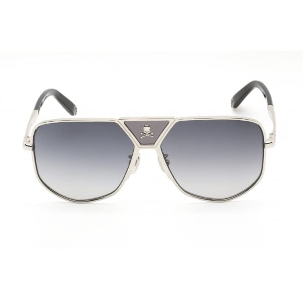 Sunglasses Philipp Plein SPP009V SHINY FULL PALLADIUM Grey Gradient 2 1