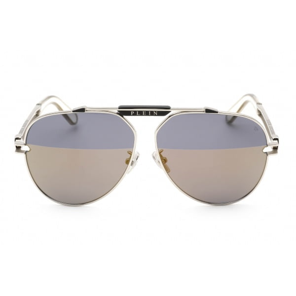Sunglasses Philipp Plein SPP048M Silver Grey Gold 2 1