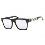 Sunglasses Philipp Plein SPP080 Shiny Black Silver Smoke Mirror Silver 1 1