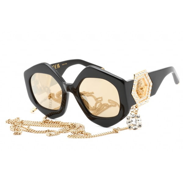 Sunglasses Philipp Plein SPP102S Shiny Black Brown 1 1