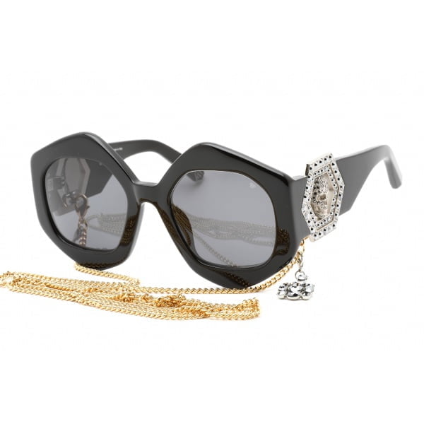 Sunglasses Philipp Plein SPP102S Shiny Black Smoke 1 1