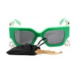 Sunglasses Philipp Plein SPP103S Shiny Green Smoke 2 1