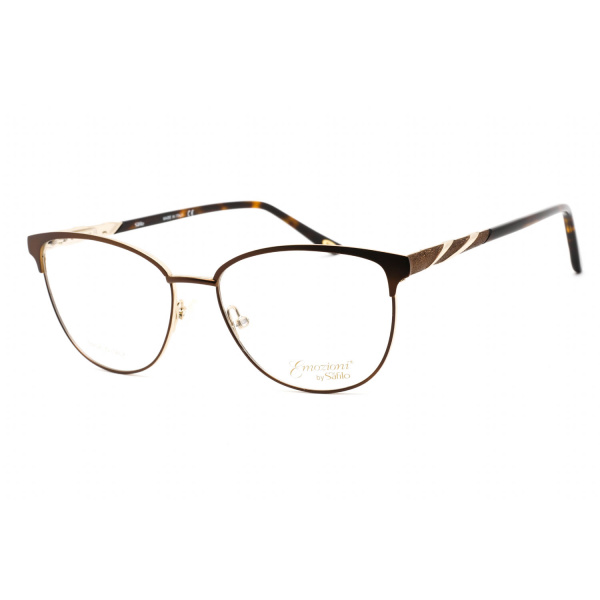 designer glasses frames emozioni em4399 browngoldcleardemolens 1