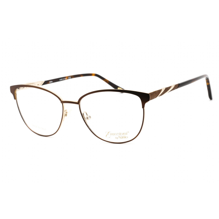 designer glasses frames emozioni em4399 browngoldcleardemolens 1